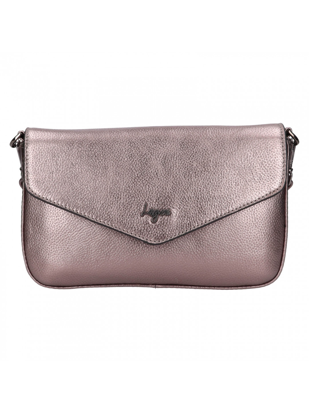 Dámská kožená crossbody kabelka Lagen Rikke – bronzová